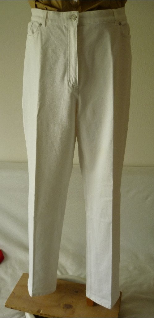 Gardeur witte lange broek maat 40 shape line, Wit, Maat 42/44 (L), Ophalen of Verzenden, Zo goed als nieuw
