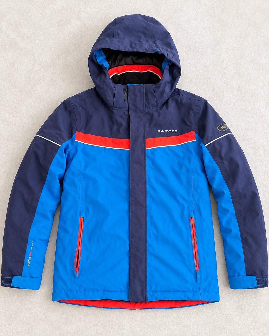Dare2B Ski jas Maat 164 - Blauw/Rood/Donkerblauw, Ophalen of Verzenden, Zo goed als nieuw