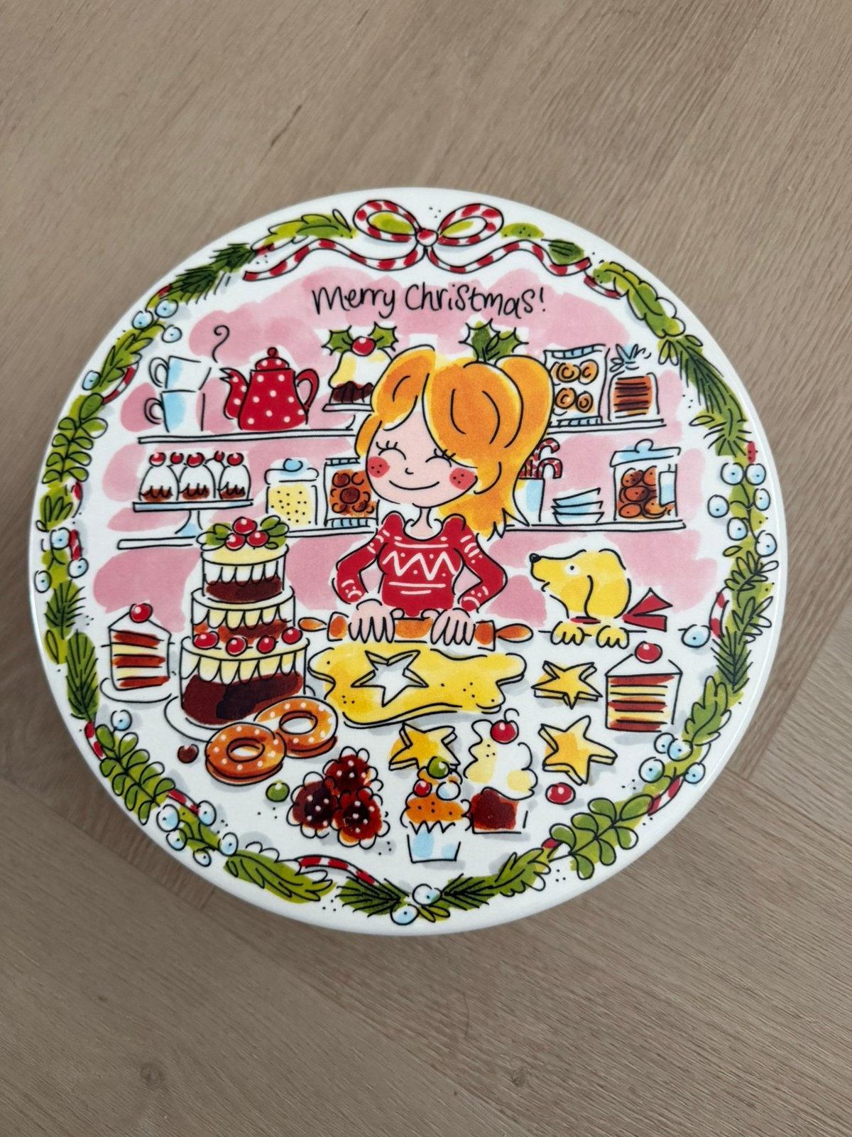 Blond Amsterdam kerst taart plateau, Antiek en Kunst, Ophalen
