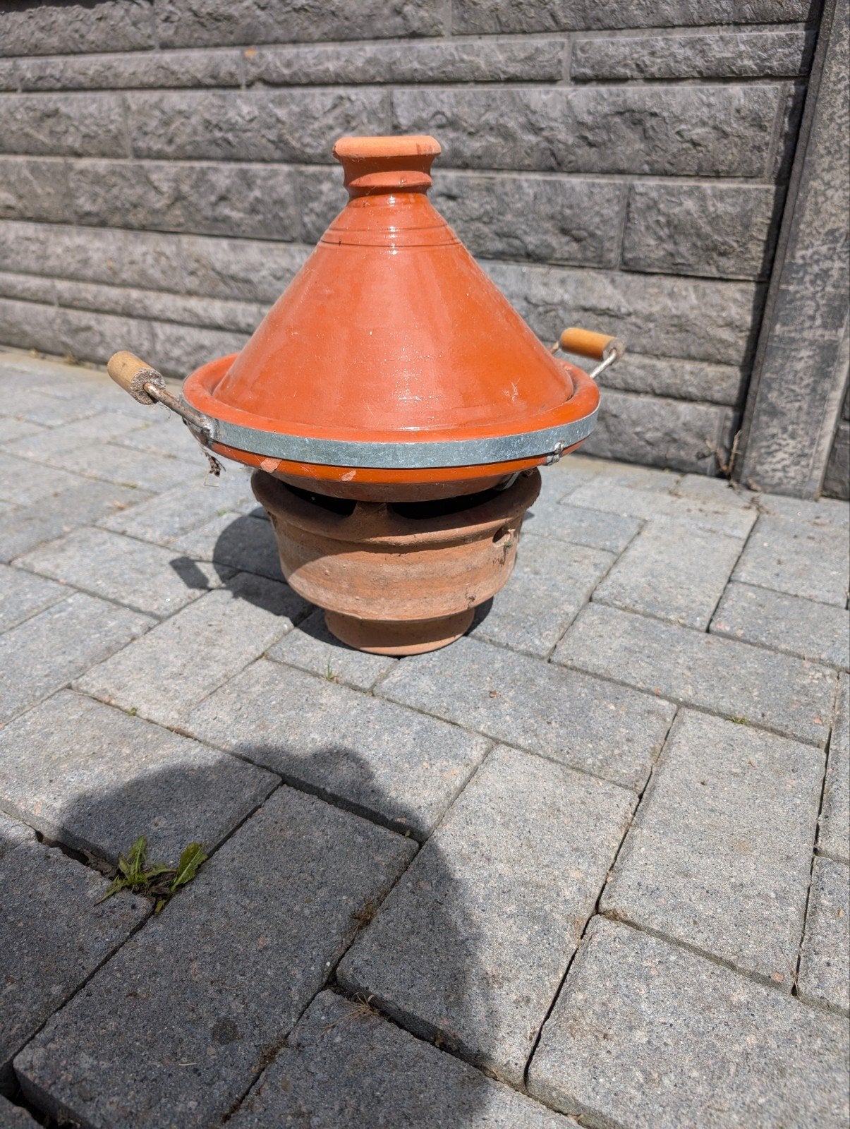 Traditionele Marokkaanse Tajine van Klei, Verzenden, Steen/keramiek, Oranje, Overige typen