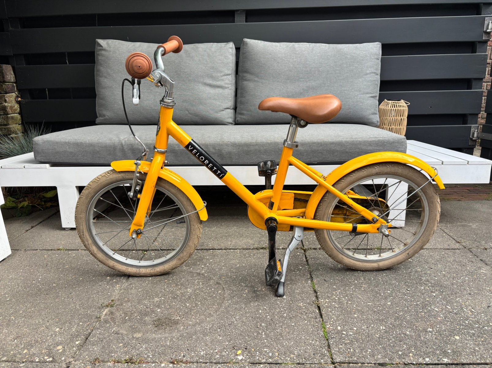Veloretti 16 inch gele fiets, Ophalen, Gebruikt, Terugtraprem, 16 tot 20 inch
