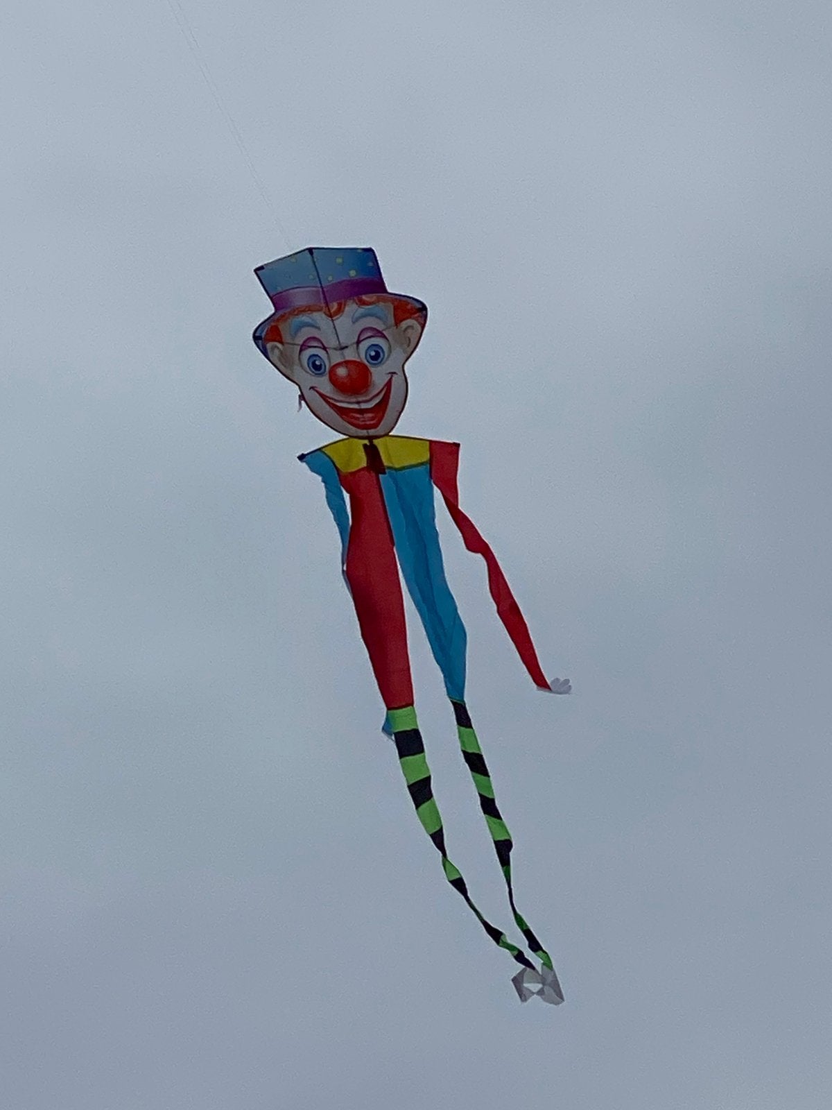 Vrolijke dansende clown vlieger! 63x314cm. Nieuw!, Ophalen of Verzenden, Nieuw, Eenlijns, Vlieger