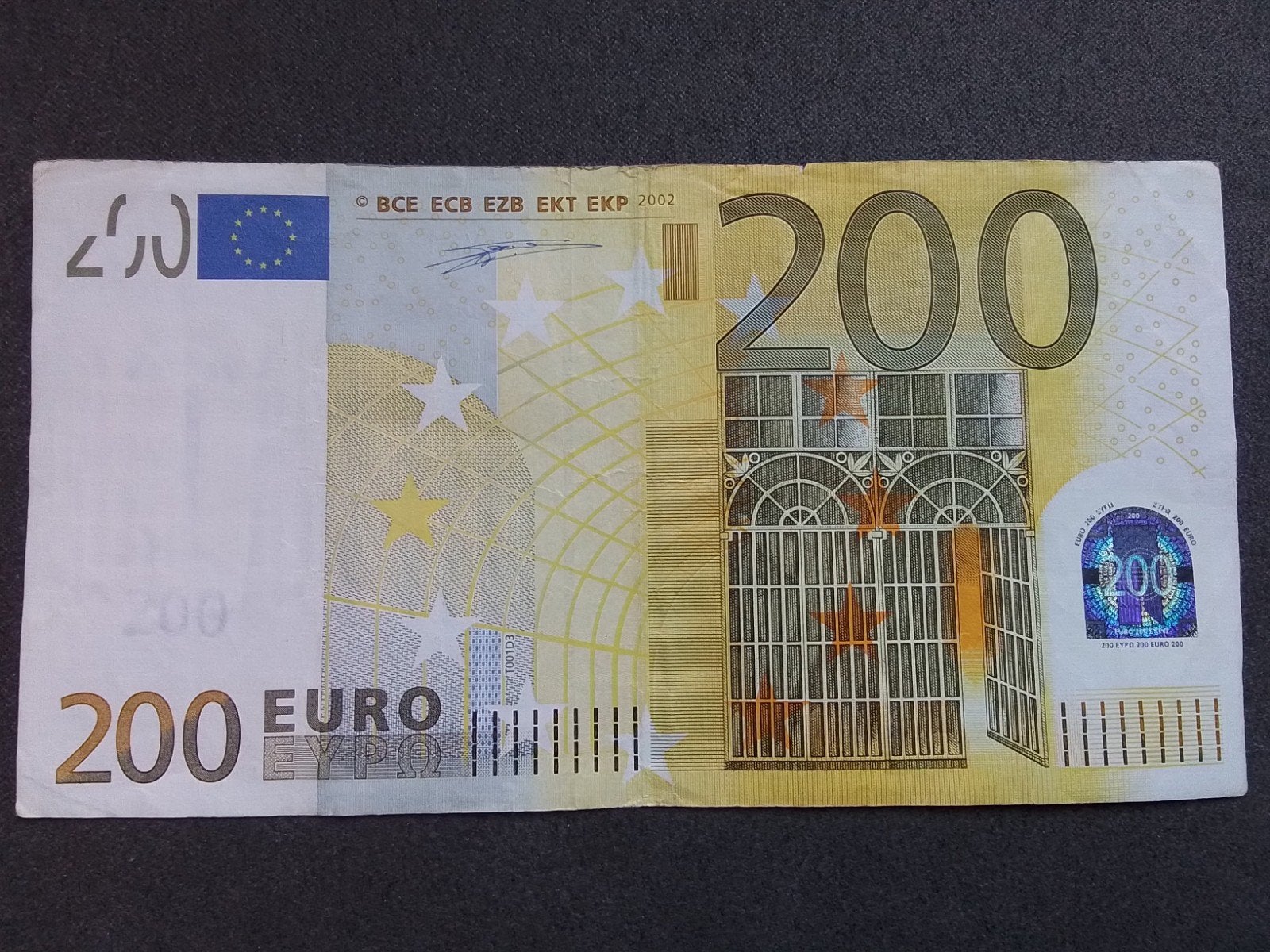 200 eurobiljet 2002 spanje en veel meer eurobiljeten kijk, Postzegels en Munten, Bankbiljetten | Europa | Eurobiljetten, Ophalen of Verzenden