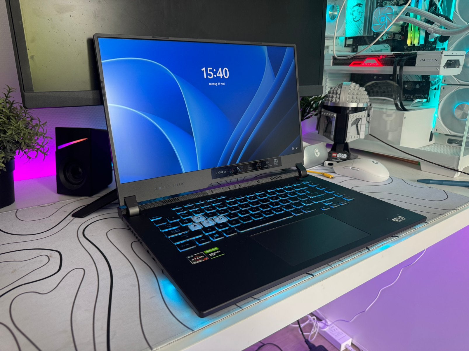 Asus rog strix gaming laptop, Met videokaart, 2 tot 3 Ghz, Qwerty, Verzenden