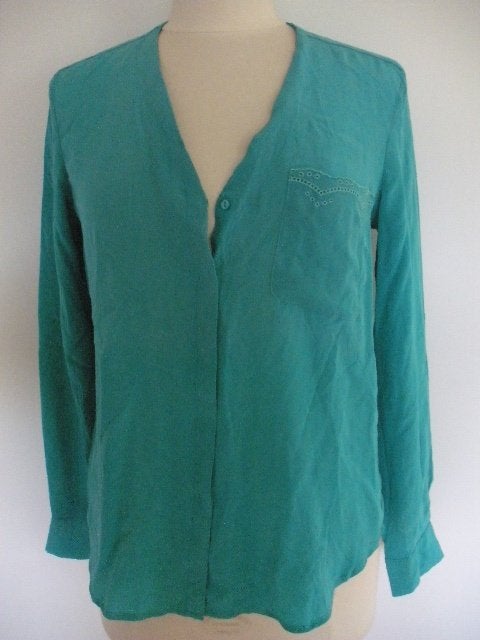 MOOIA bloes groen zijde maat M - nieuw -, Kleding | Dames, Blouses en Tunieken, Nieuw, Maat 38/40 (M), Groen, Ophalen of Verzenden