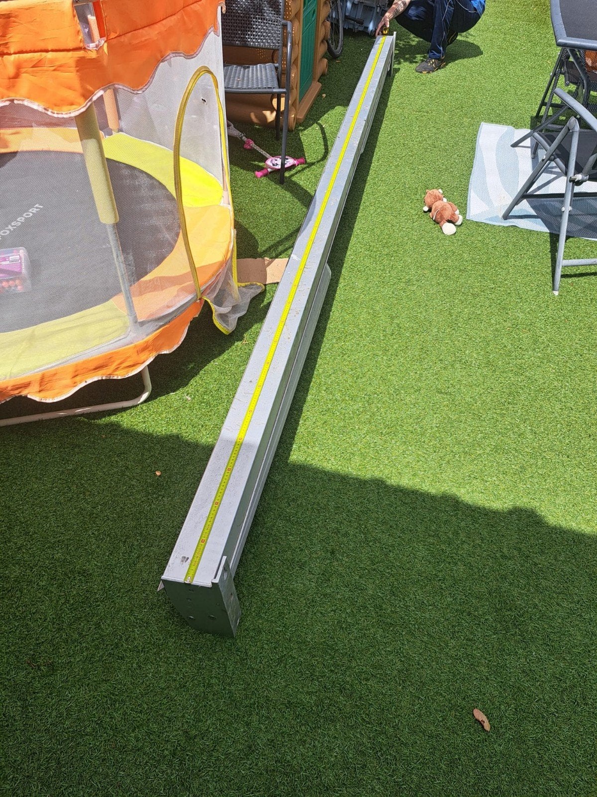 Gebruikt knikarmscherm - 400 cm breed, Tuin en Terras, Zonneschermen, Ophalen, Gebruikt, Knikarmscherm, Elektrisch
