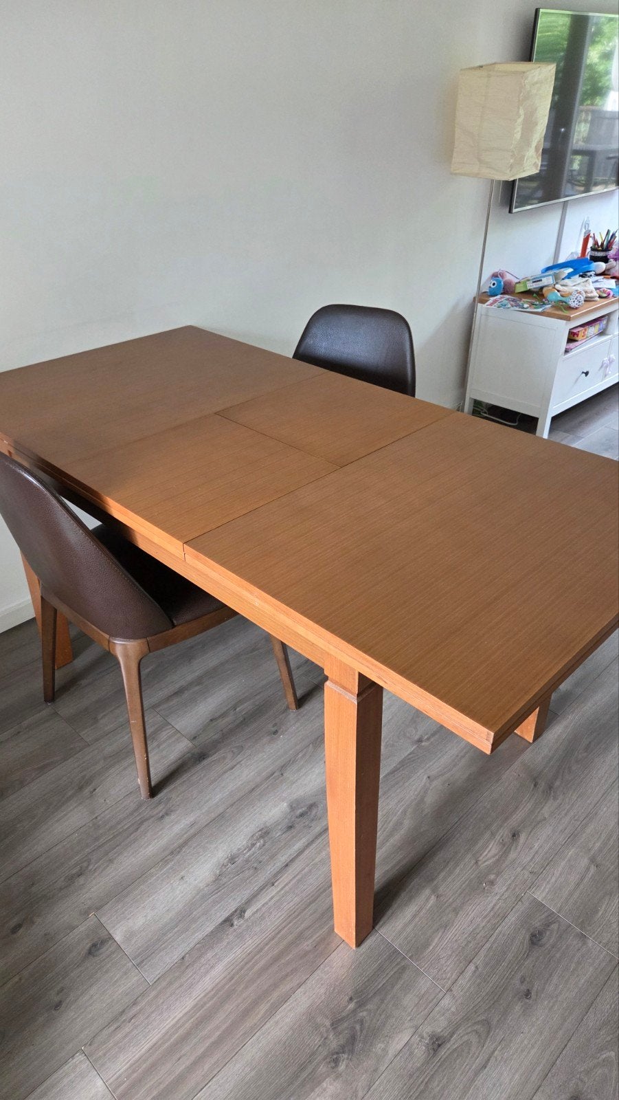 Uitschuifbare eettafel - 120-160 x 80 cm - Warme houtkleur