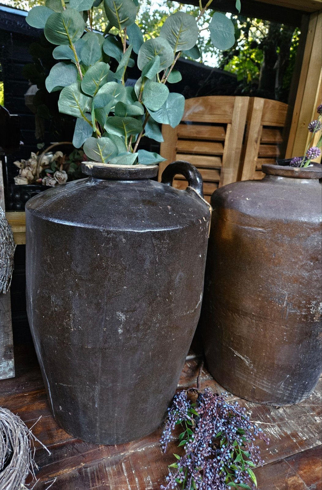 Oude gemberpot XL, Huis en Inrichting, Ophalen, Met handvat