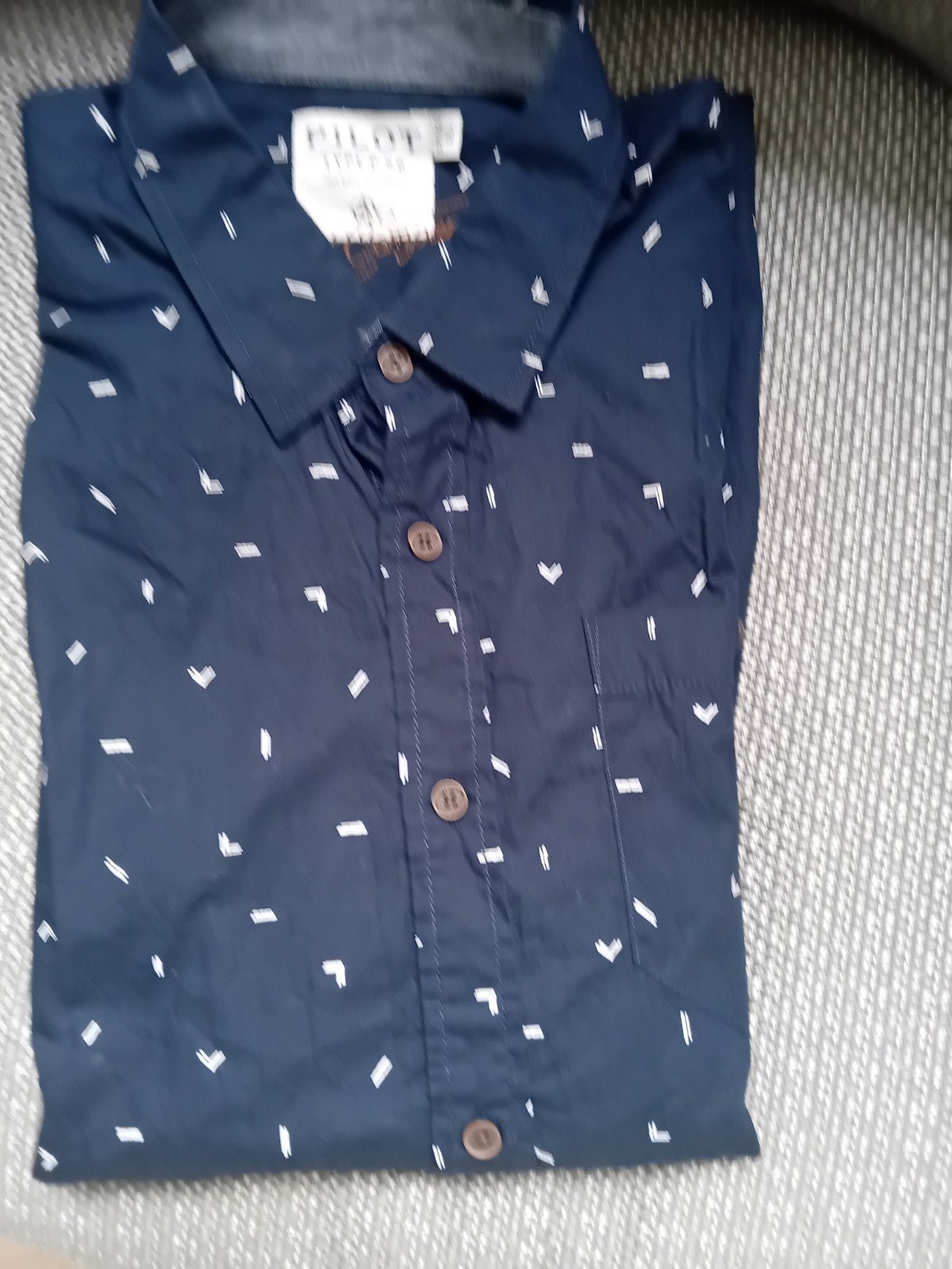 • Girav + Pilot heren overhemd donkerblauw XL, Ophalen of Verzenden, Gedragen