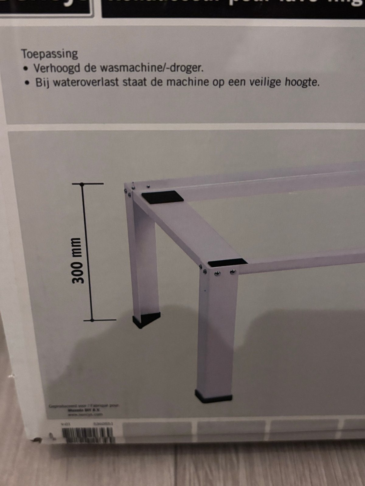 Sencys wasmachine/droger verhoger - 300 mm hoog, Ophalen, Nieuw