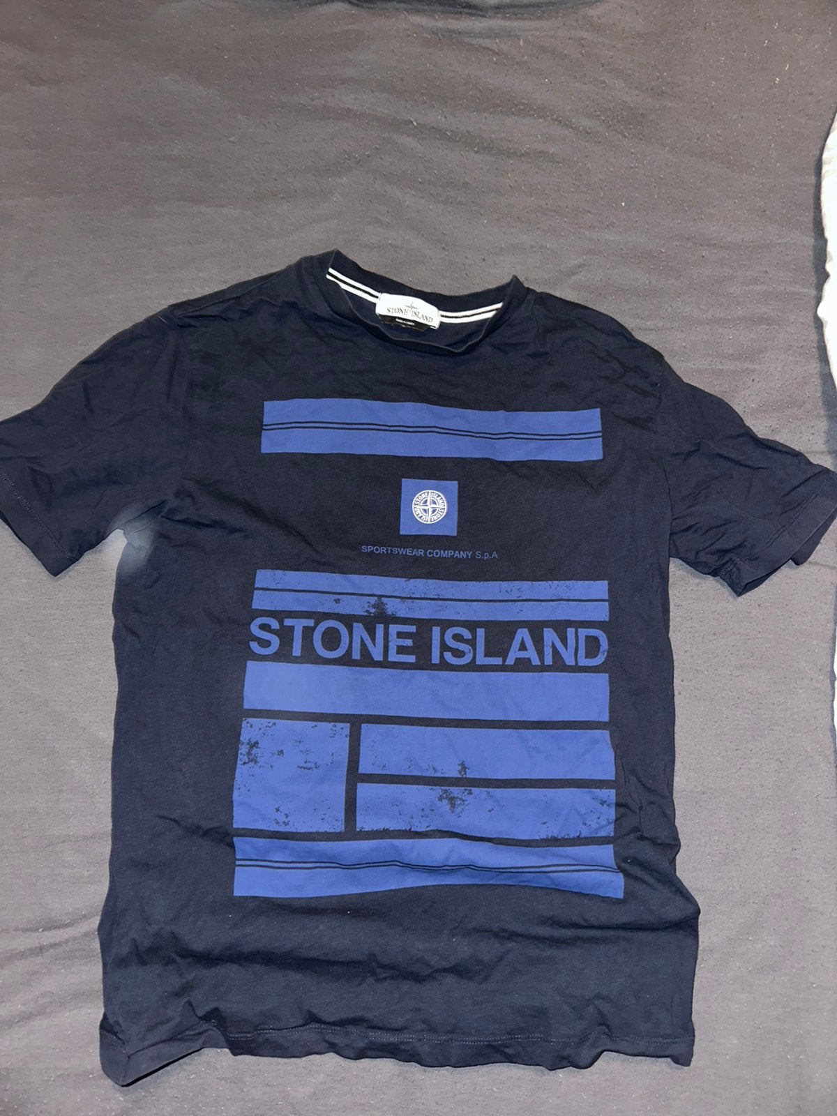 Stone island t shirt maat M, Ophalen of Verzenden, Zo goed als nieuw, Maat 48/50 (M), Blauw