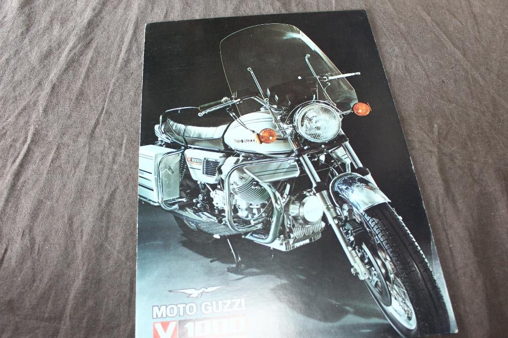 Moto Guzzi V 1000 Convert motorfiets verkoop folder brochure, Ophalen of Verzenden, Moto Guzzi