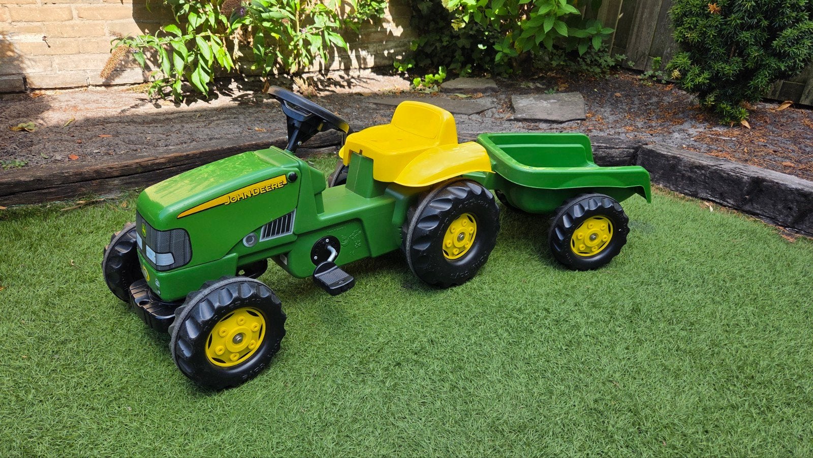 John Deere traptractor met aanhanger, Ophalen, Gebruikt, Trapvoertuig
