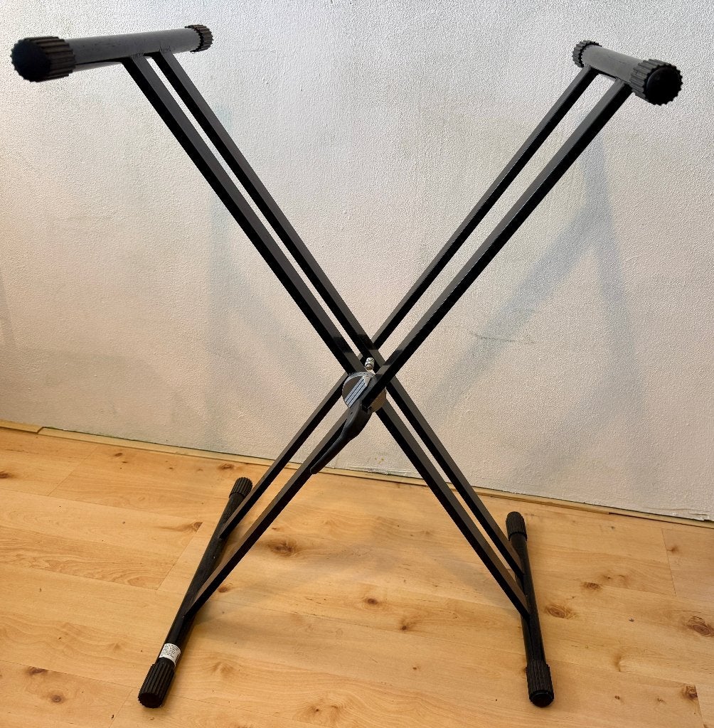 Keyboardstandaard dubbel Xframe stevig in hoogte verstelbaar, Muziek en Instrumenten, Ophalen, Gebruikt, Instrumentstandaard, Keyboard of Synthesizer