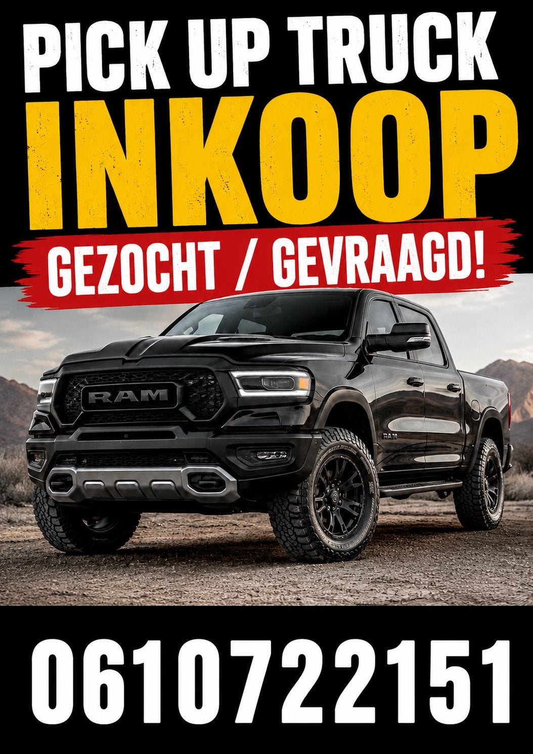 Uw Dodge Ram of Chevrolet Pick up verkopen ? Wij kopen in