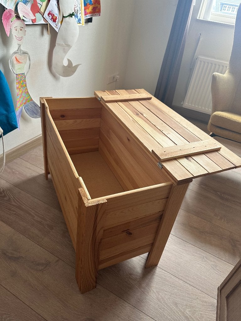 opbergkist hout, Ophalen, 50 – 75, Minder dan 50 cm, Eikenhout