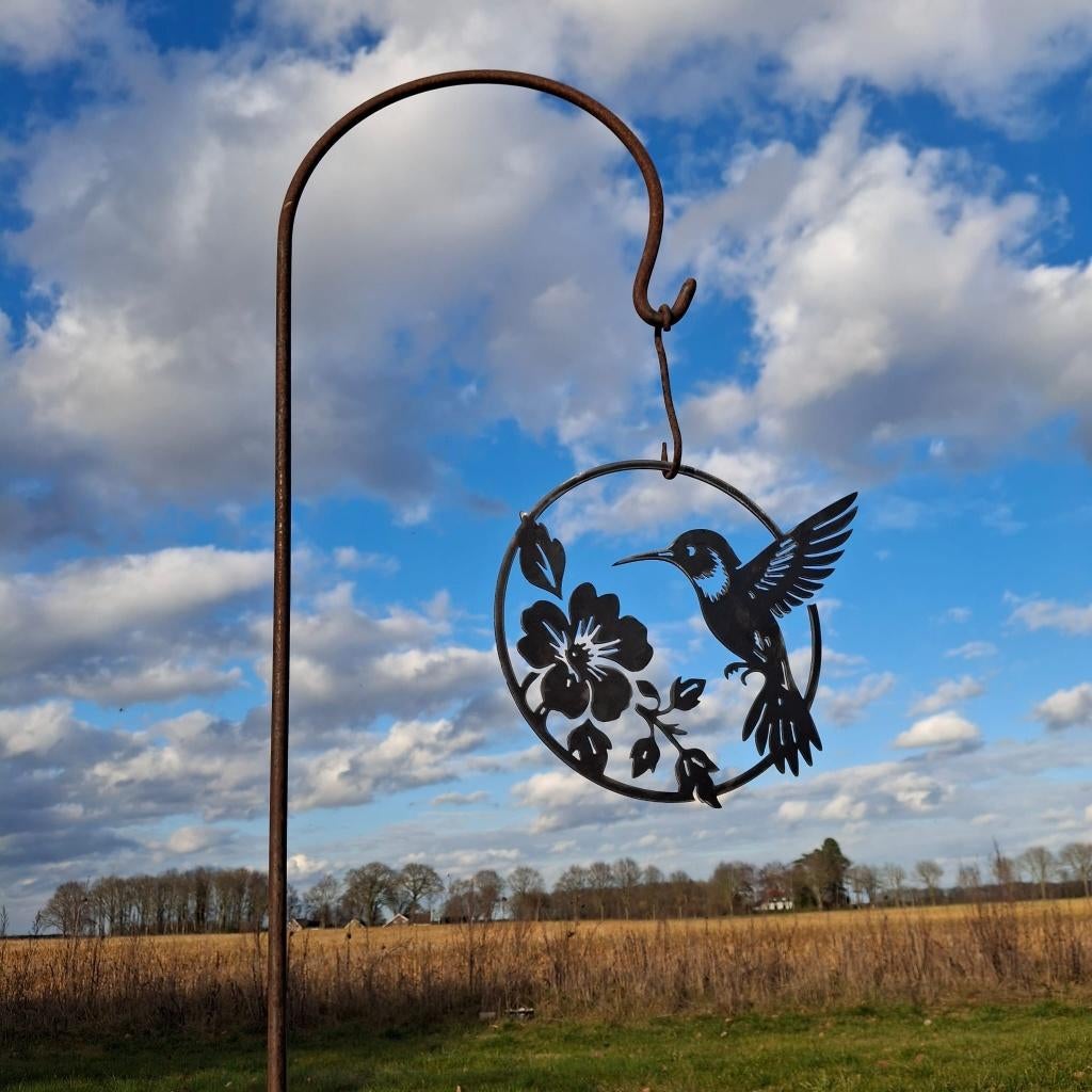 Kolibrie uit Cortenstaal / wand- en tuindecoratie, Ophalen of Verzenden, Nieuw