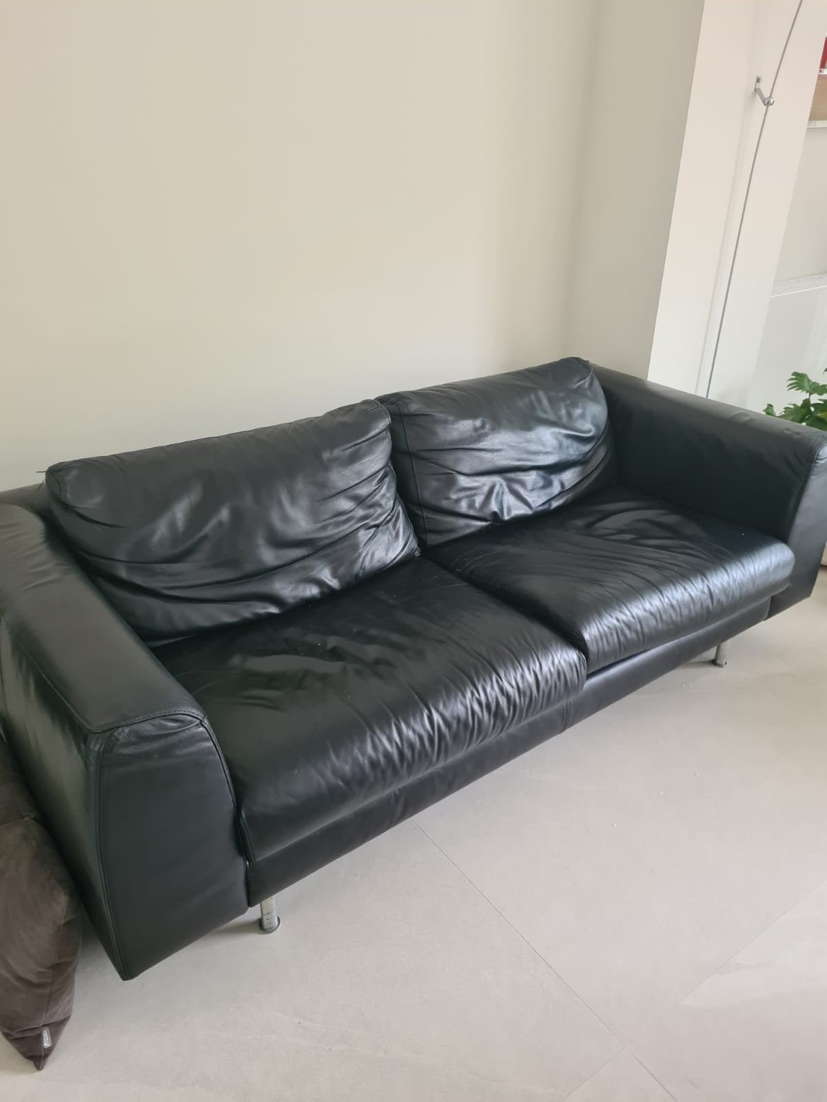 Calia Design Lederen Bank 2,5-zits, Ophalen, Modern design, Gebruikt, Driepersoons