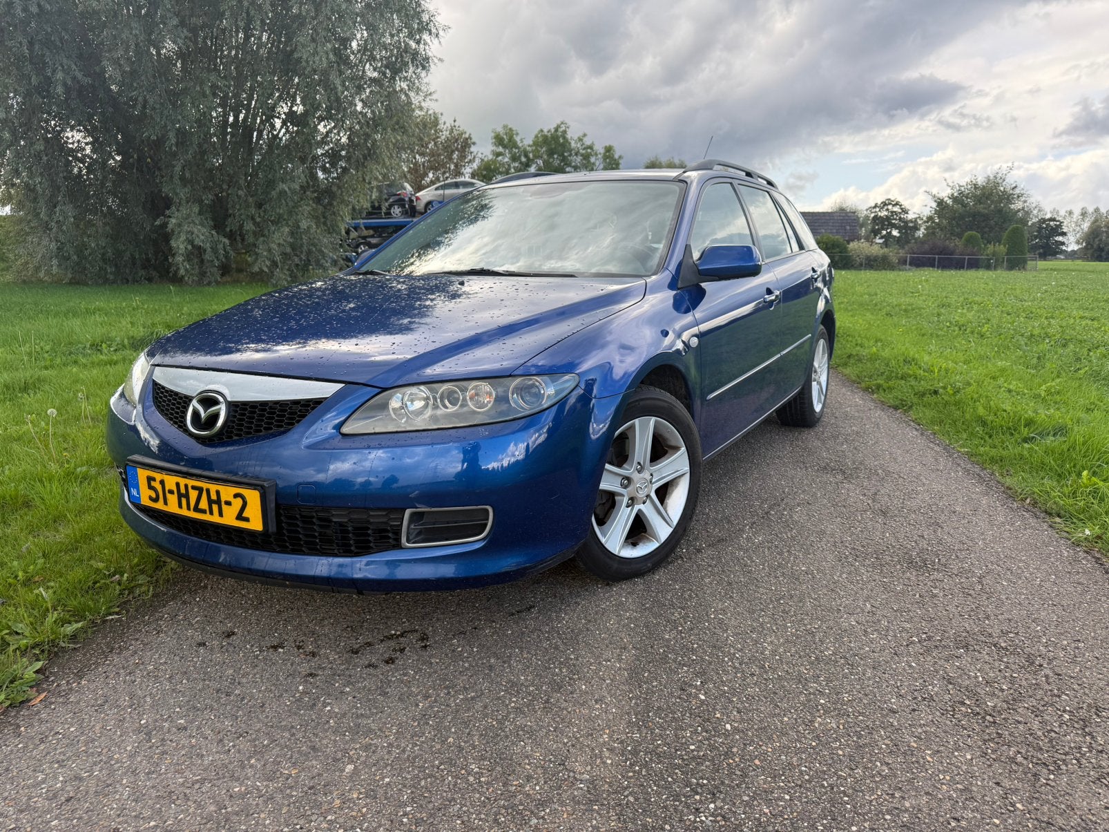 Mazda 6 1.8 Sportbreak 2009 Blauw, Auto's, 4 cilinders, Blauw, Origineel Nederlands, Handgeschakeld