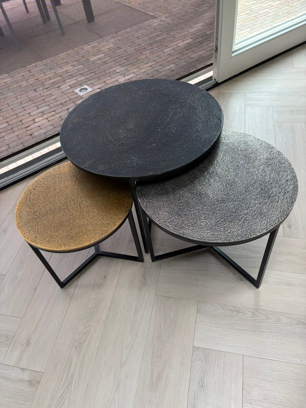 Salontafels, Huis en Inrichting, Tafels | Salontafels, Ophalen, Zo goed als nieuw, Rond, 50 tot 100 cm