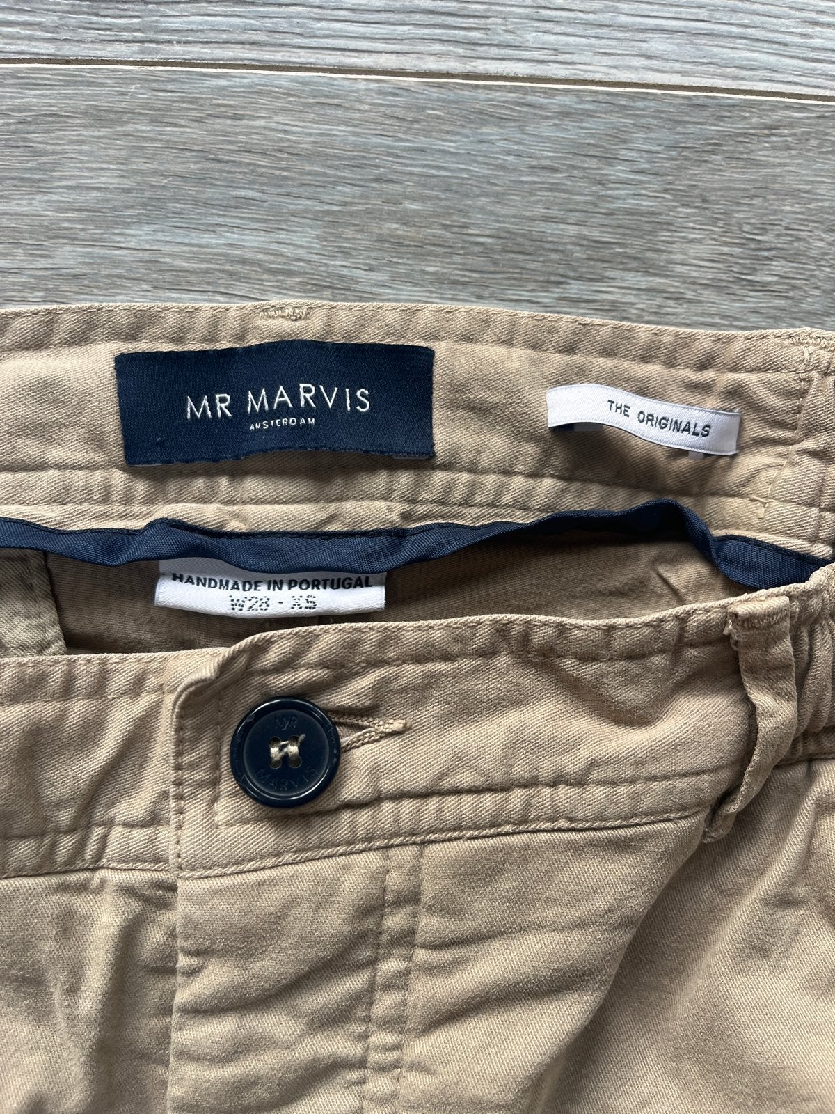 Mr Marvis korte broek heren kaki xs, Ophalen of Verzenden, Zo goed als nieuw, Maat 46 (S) of kleiner, Beige