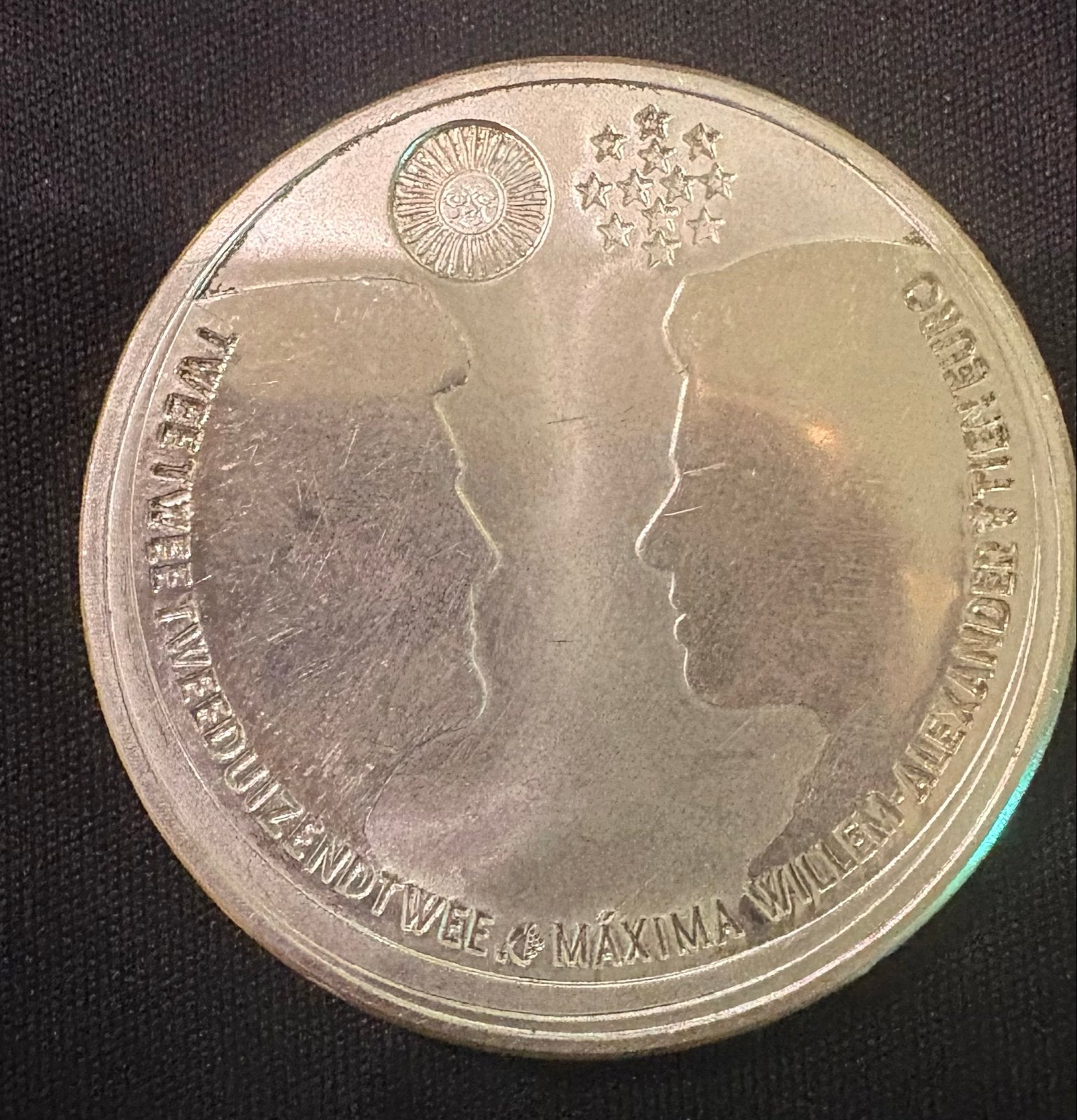 Huwelijksmunt Willem-Alexander & Máxima 2002, Koningin Beatrix, Euro's, Ophalen of Verzenden, Geboorte of Huwelijk