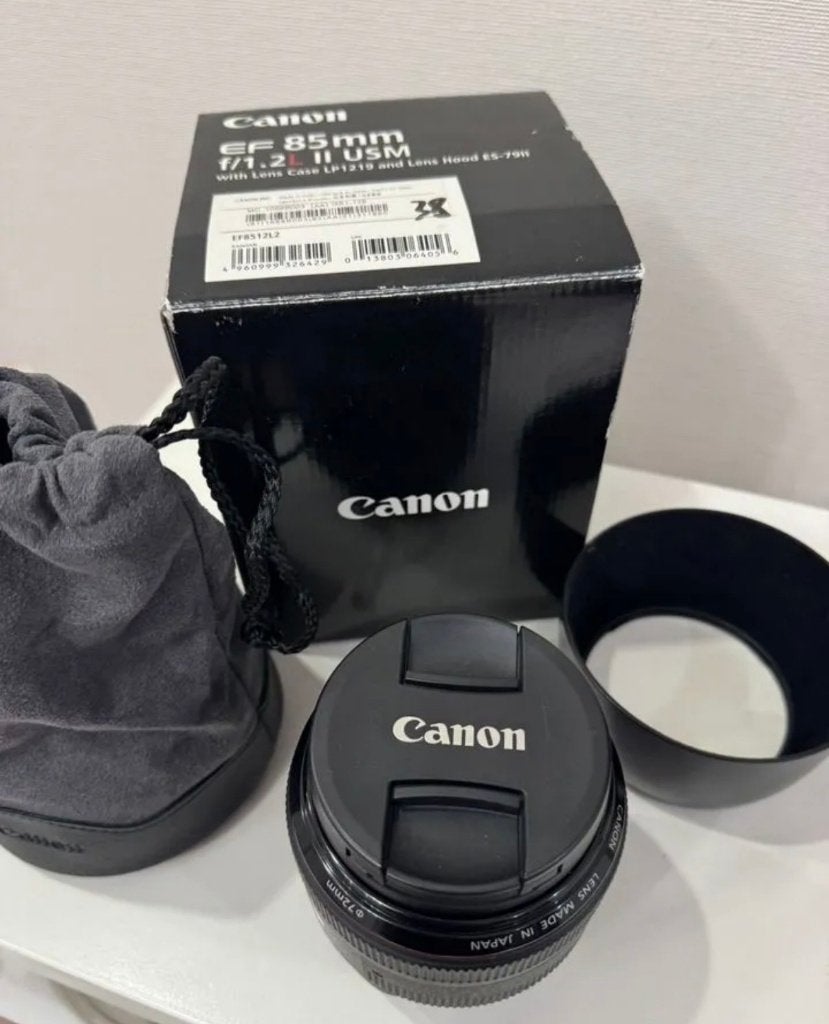Canon EF 85mm f/1.2L II USM, 85 mm, Beschermhoes/tas, Canon, Zo goed als nieuw