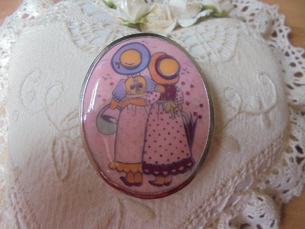 Michel le Grun broche gemerkt broche, Overige materialen, 4 tot 7 cm, Ophalen of Verzenden, Zo goed als nieuw