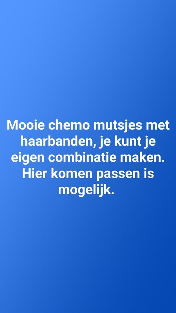 Tricot chemo mutsjes, Ophalen of Verzenden, Nieuw, Muts