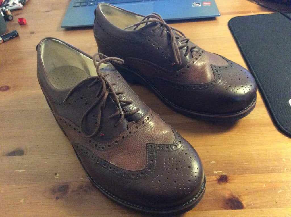 Lederen orthopedische schoenen, leest G34 maat 43., Kleding | Heren, Bruin, Ophalen of Verzenden, Zo goed als nieuw, Veterschoenen