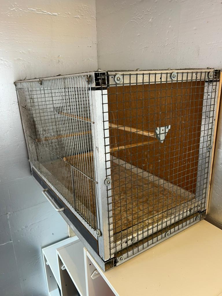 Aluminium broedkooi met lade, Dieren en Toebehoren, Ophalen, Gebruikt, Aluminium, Broedkooi of Kweekkooi