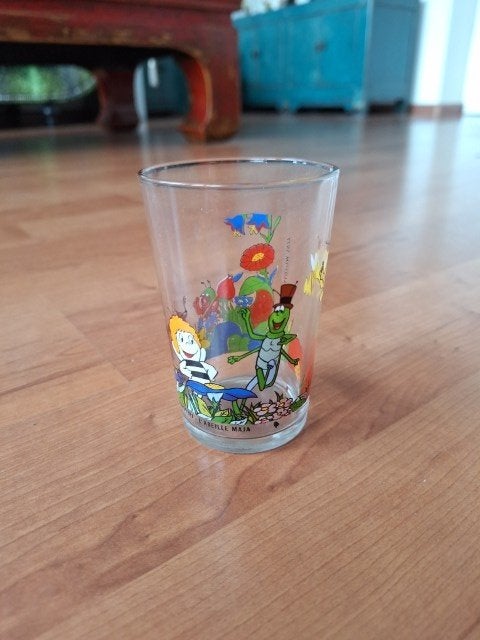 Maja de Bij glas van Apollo jaren 70. Drinkglas, Verzamelen, Ophalen of Verzenden, Zo goed als nieuw