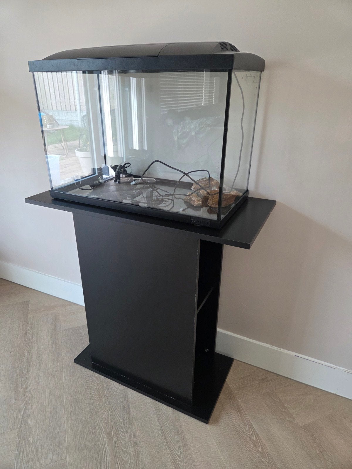 Aquarium 40x58x30 met filter, verwarming en meubel, Dieren en Toebehoren, Ophalen, Zo goed als nieuw, Leeg aquarium
