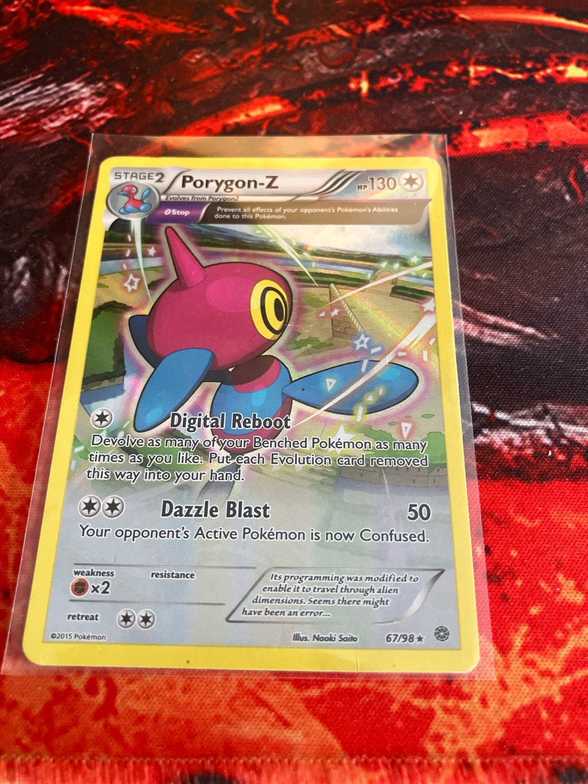 Porygon-Z Pokémon kaart - 2015, Ophalen of Verzenden, Zo goed als nieuw, Losse kaart