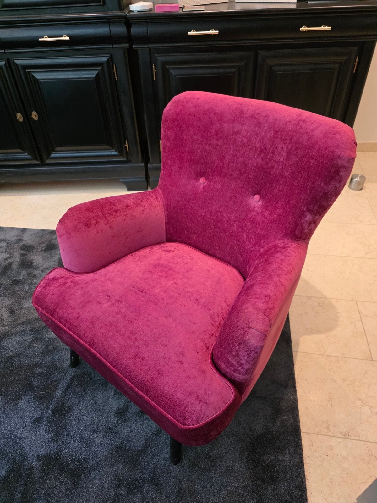 Comfortabele fauteuil in nieuwstaat - roze/fuchsia, Ophalen, Modern, Comfortabel, Opvallend, Nieuw, 75 tot 100 cm
