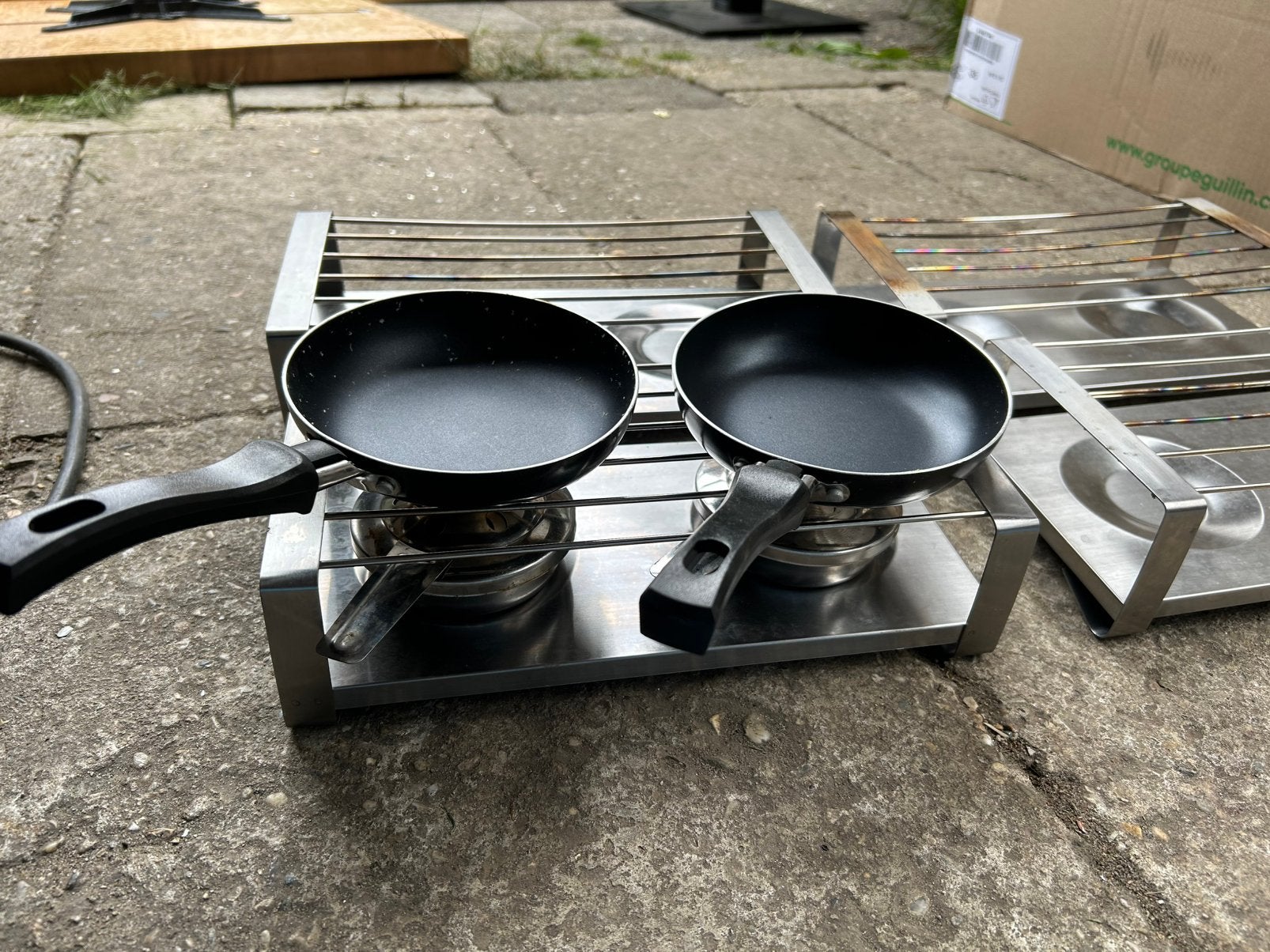 7 stuks mini rechaud / warmhoudplaat / chafing dish, Ophalen of Verzenden, Zo goed als nieuw