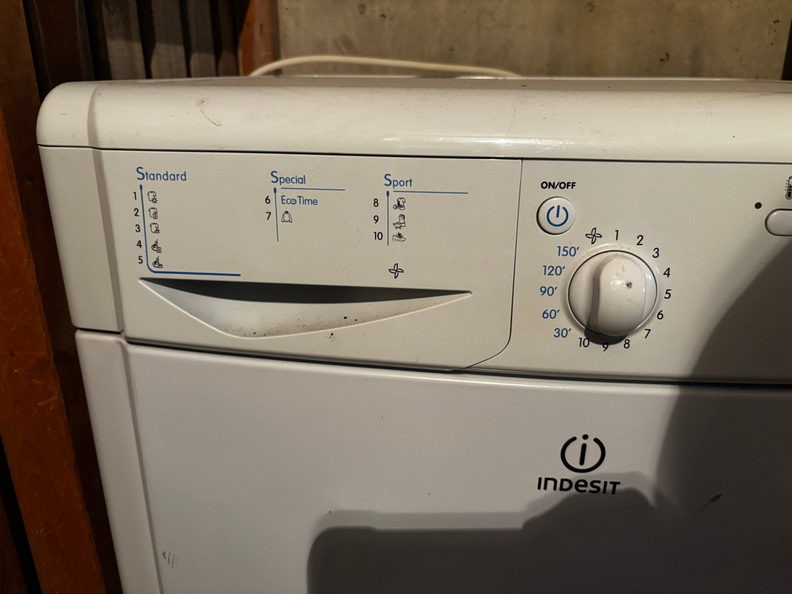 Indesit Condensdroger 7 kg - Wit, Witgoed en Apparatuur, Wasdrogers, Ophalen, 6 tot 8 kg, Gebruikt, Voorlader