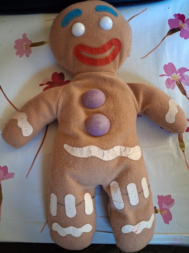 Shrek Gingy Gemberkoekman knuffel, Overige merken, Overige karakters, Overige typen, Ophalen of Verzenden