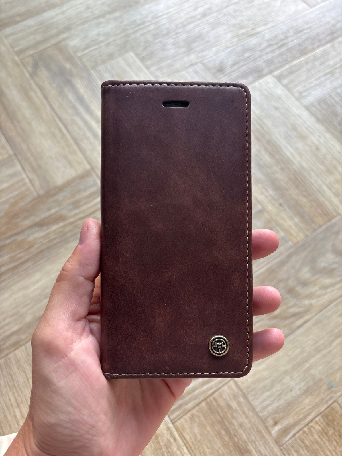 Leren Flipcase Hoesje CaseMe voor iPhone 6/6s - Bruin, Telecommunicatie, Mobiele telefoons | Hoesjes en Frontjes | Apple iPhone