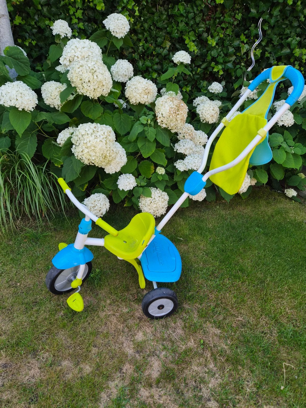 Smart Trike driewieler - Blauw/Geel, Ophalen, Gebruikt, Duwstang