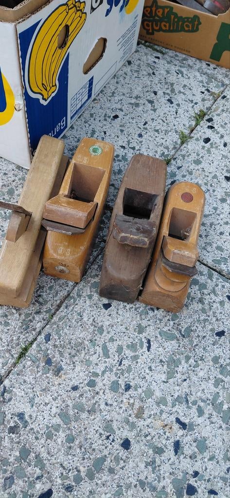 Set van 4 oude houten schaafmachines, Ophalen of Verzenden