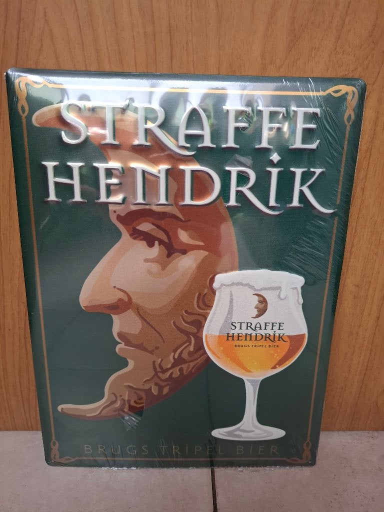 Authentiek Reclamebord Straffe Hendrik Tripel, Ophalen of Verzenden, Nieuw, Reclamebord, Plaat of Schild, Overige merken