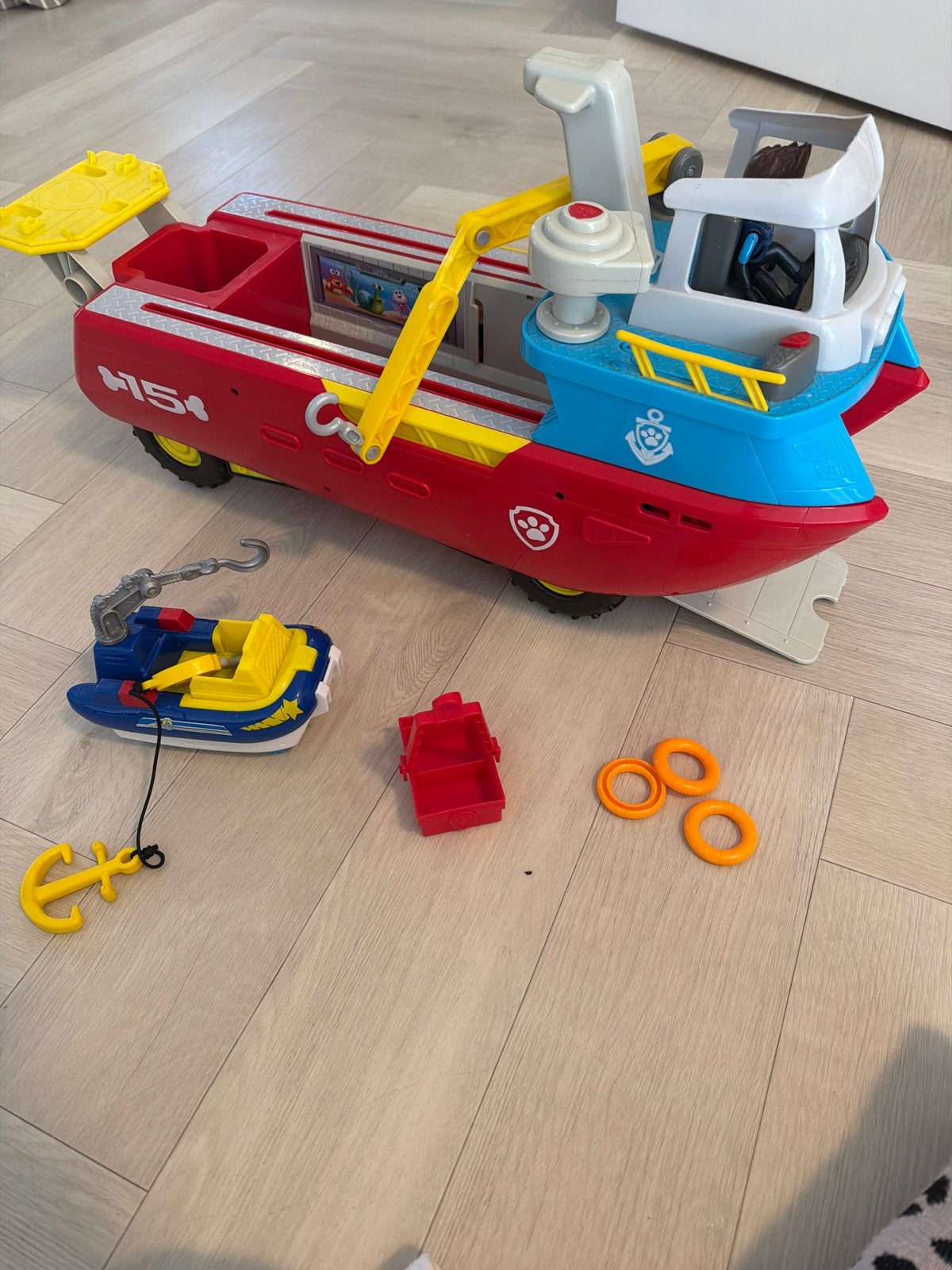 Paw Patrol Patroller boot met geluid - Grote reddingsboot, Ophalen of Verzenden, Gebruikt
