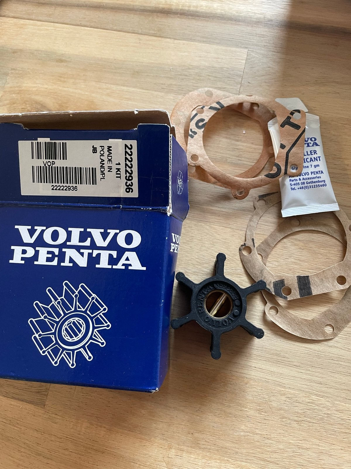 Volvo Penta Impeller Service Kit 22222936, Watersport en Boten, Accessoires en Onderhoud, Nieuw, Motor en Techniek, Ophalen of Verzenden