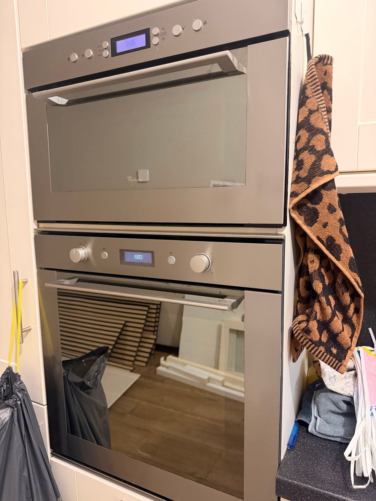 Whirlpool inbouw combi-oven en oven set, Ophalen, Whirlpool, Gebruikt, Hete lucht