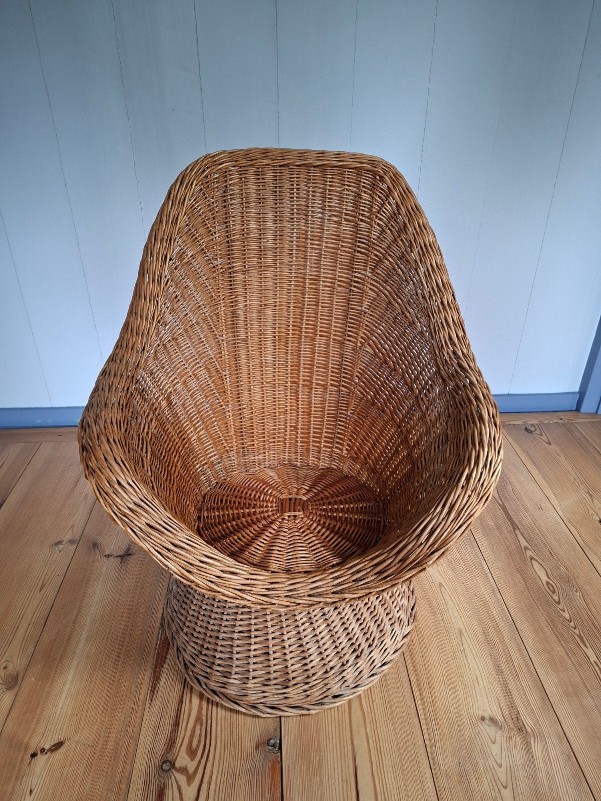 Mooie vintage rieten kuipstoel voor kinderen., Ophalen, Zo goed als nieuw, Stoel(en)