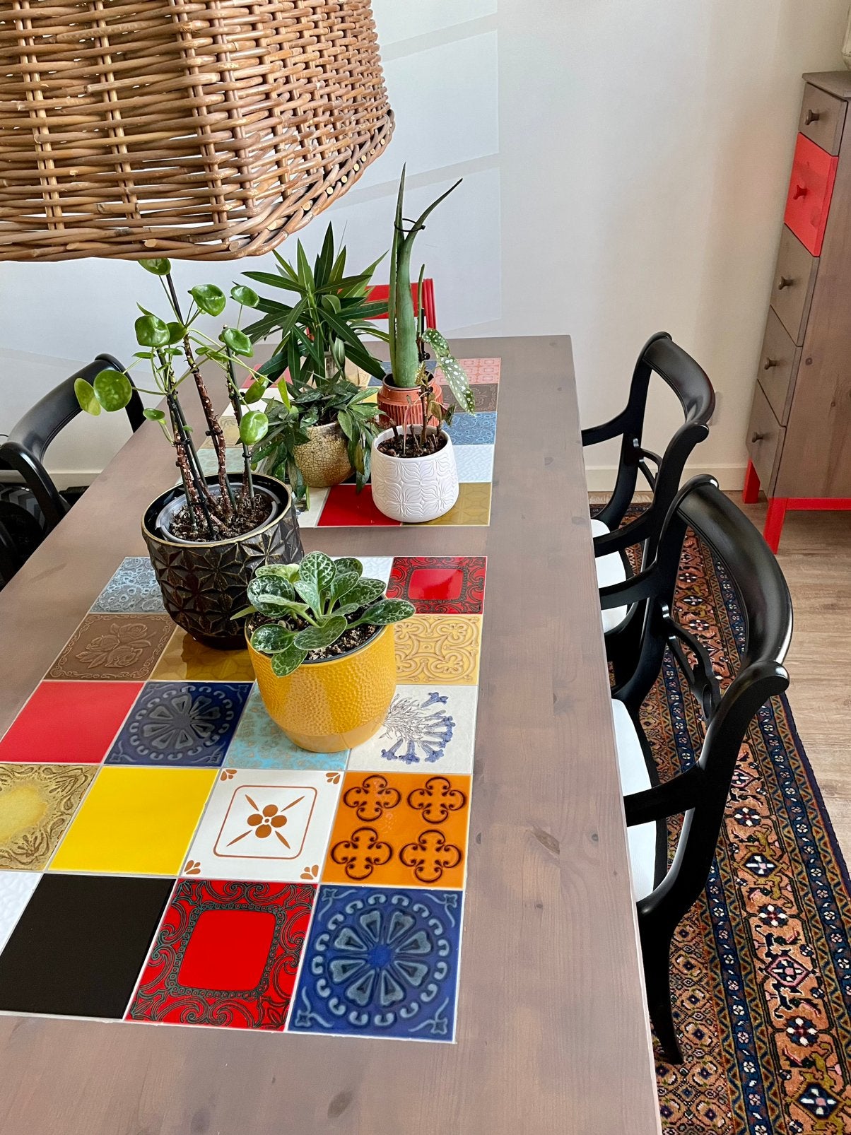 Eettafel met 6 stoelen, Ophalen, 50 tot 100 cm, Zo goed als nieuw, 150 tot 200 cm