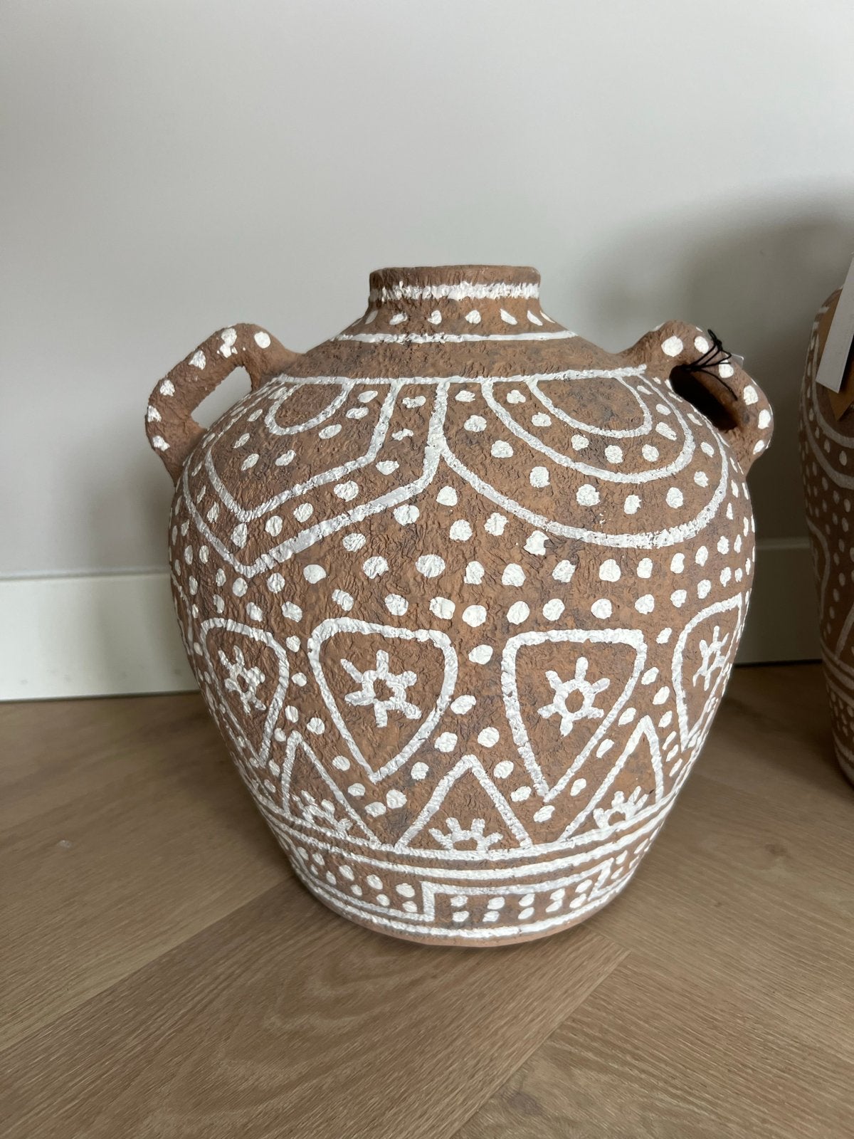 Nieuwe kruik / vaas Lusaka met oren, terracotta bruin, Ophalen, Bruin, Nieuw, Geschikt voor droogbloemen