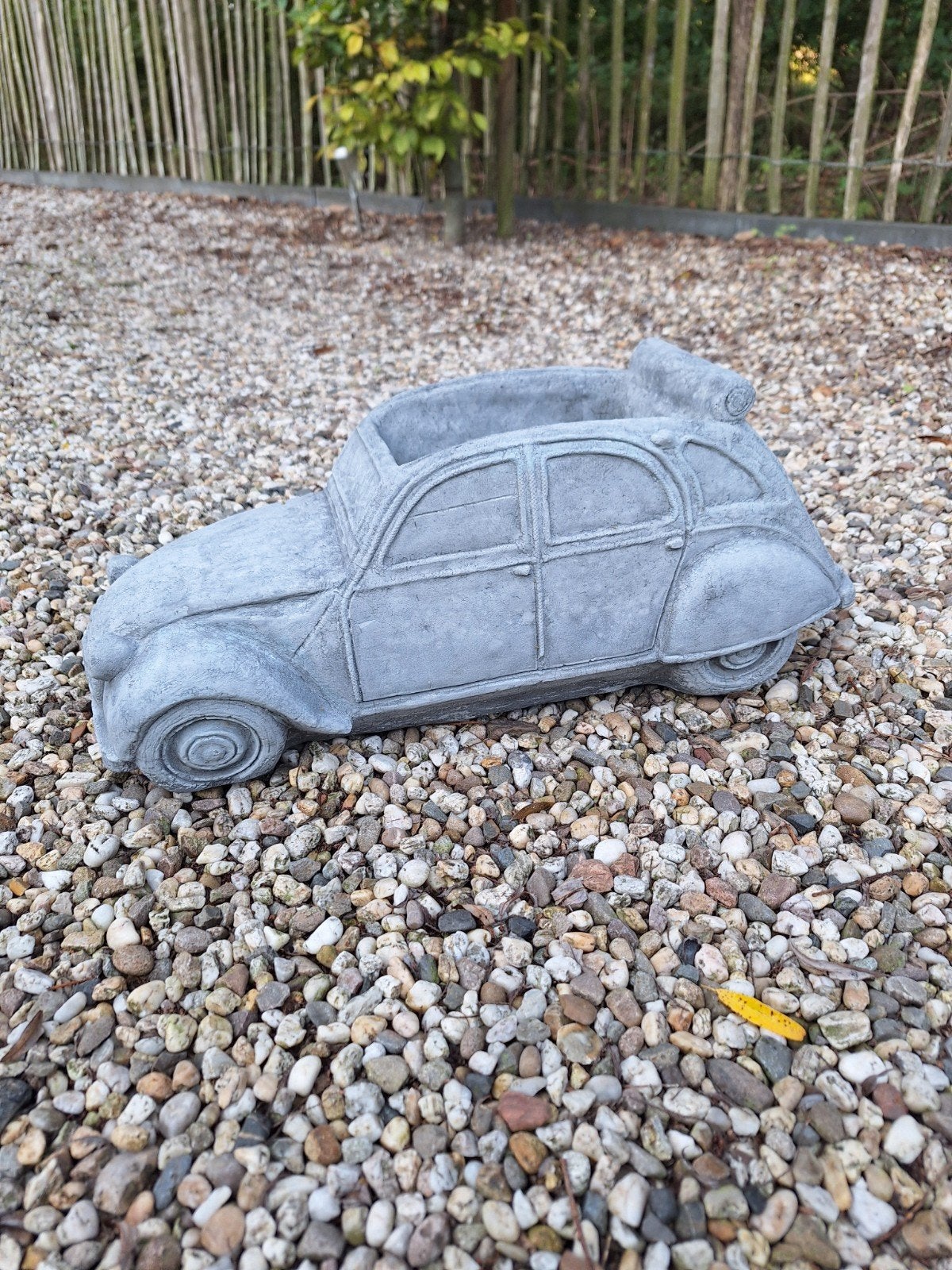 Betonnen bloembak eend (2CV) - L 53 x B 22 x H 26 cm, Ophalen, Gebruikt, Minder dan 30 cm, Minder dan 60 cm