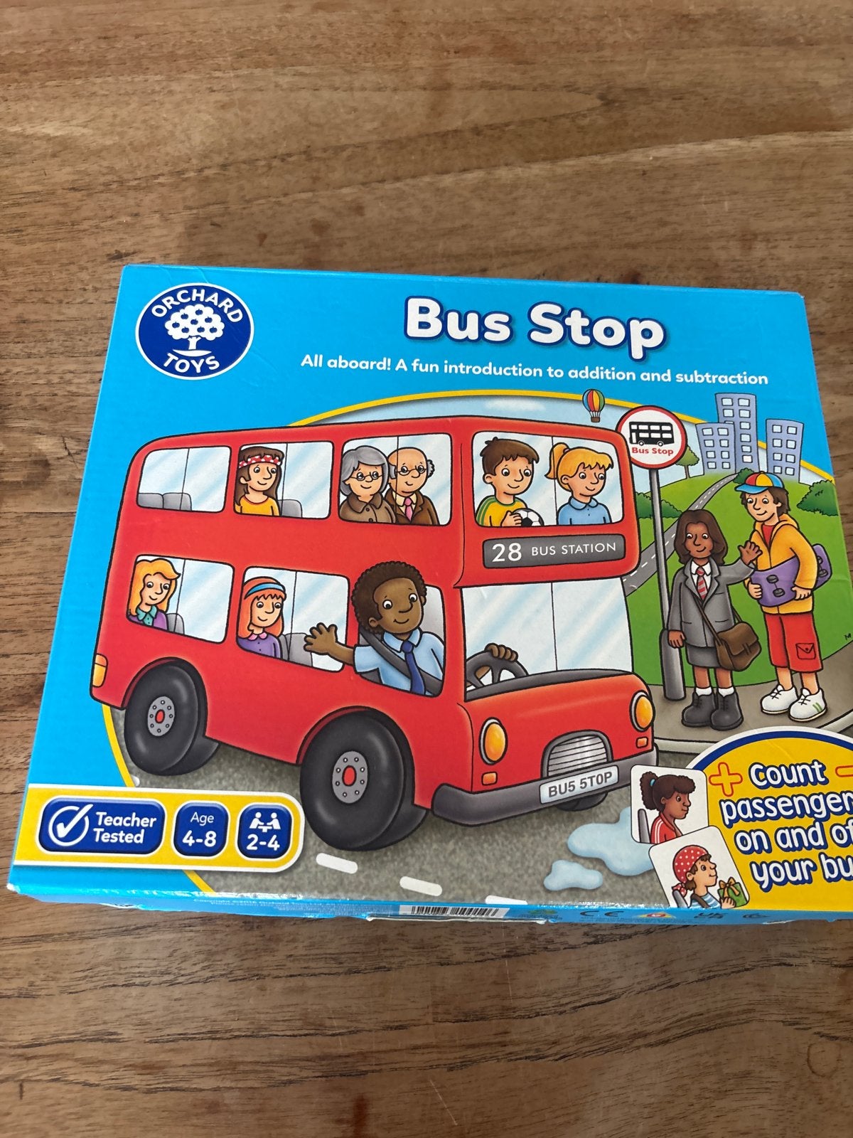 Orchard Toys Bus Stop Bordspel - Educatief en Leuk!, Een of twee spelers, Ophalen of Verzenden, Zo goed als nieuw